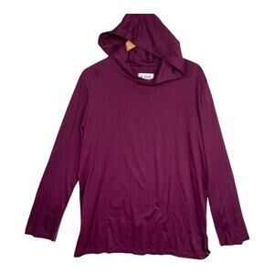 M. Singer Maroon Red Stitch Accents Lightweight Pullover Hoodie Men’s X-Large